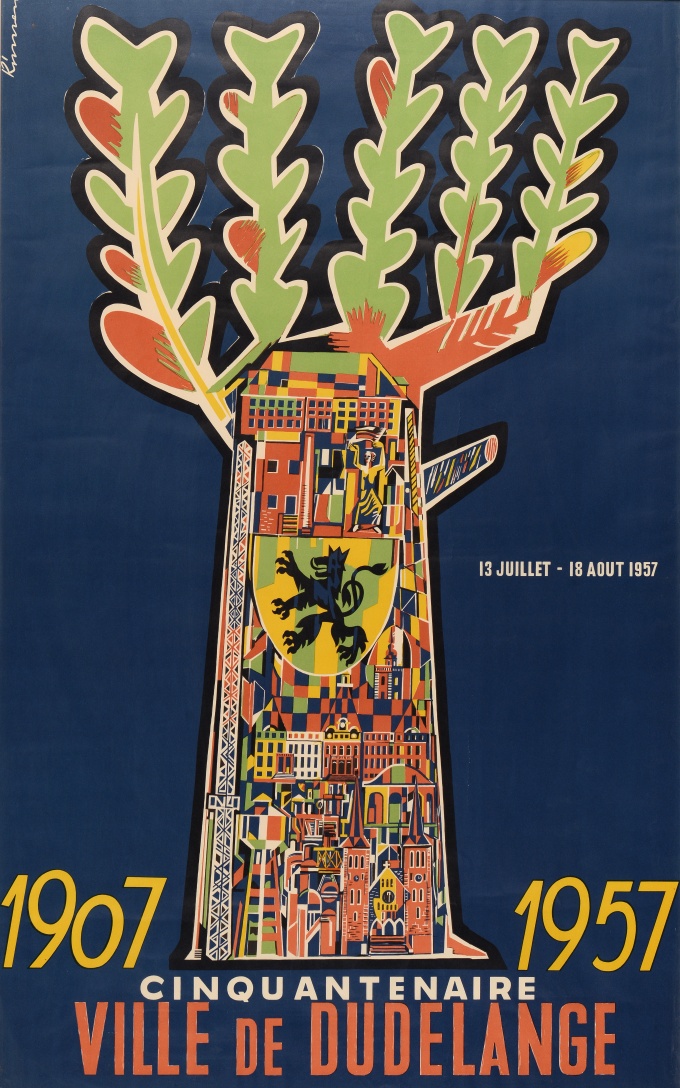 Affiche réalisée à l'occasion du cinquantenaire de la ville